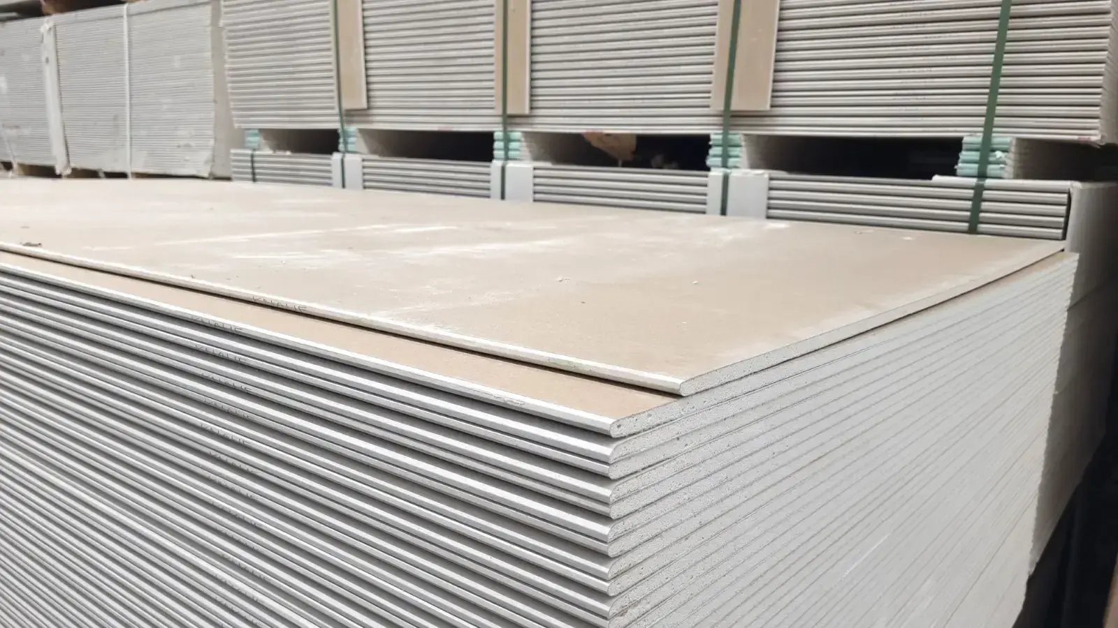 Plasterboard Recycling Pile Plasterboard Recycling Pile